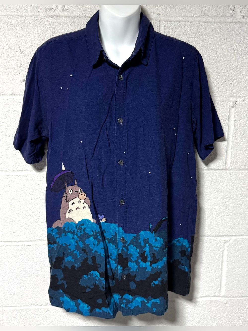 My Neighbor Totoro Studio Ghibli Her Universe Rainy Night Button Shirt L Anime